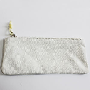 Japanese Style 100% Cotton Canvas Pencil Case Mens and Womens Student Creativity Large Capacity Pencil Case Solid Color Minimalist Fabric Storage Pouch