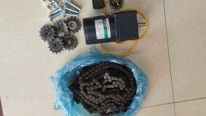 Bộ mô tơ giảm tốc + phụ kiện chế lò quay vịt gà 1 tầng 2 tầng