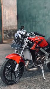 Selamat Datang di Toko Barokah Stiker: Striping Stiker Polet Kawasaki Ninja R 2014 Merah Stiker List Body Motor Standar