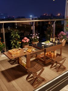 DONGMU | Expandable Mobile Stone Table for Tea