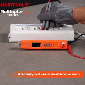 HOMTOOLS HM95 สมาร์ทดิจิตอลมัลติมิเตอร์ 600V AC / DC โวลต์มิเตอร์ 6000 นับ Ohm Hz ทรานซิสเตอร์แสดงผลทดสอบหลอดฟลูออเรสเซนต์ ปากกาดิจิตอลมัลติมิเตอร์