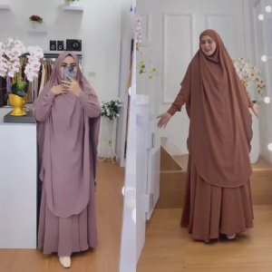 BISA COD BARU! Set Gamis Syari Muslimah Kode MAMAZA Bahan Kringkel Premium By Ory AjeZas Collection