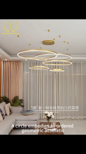 Modern Led Ceiling Chandelier Circular Ring Chandelier Living Bedroom Dining Room Lighting Home Indoor Lighting Decor Chandelier Tricolor With APP/Remote