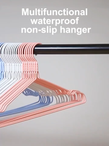 10 Pcs 40cm Blue Clothes Hanger Non-slip Durable Plastic Hangers Space Saving Laundry Drying Rack for Adult Closet