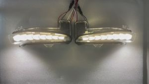 TCS TOYOTA VOXY NOAH HARRIER INNOVA CAR SIDE MIRROR LAMP CHROME CRYSTAL ALBINO LED LIGHT ACCESSORIES