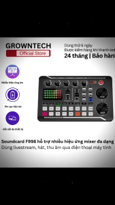 Soundcard F998 Mixer Livestream - Hiệu ứng voice changer echo reverb thu âm karaoke pin 1200mAh kết nối Bluetooth & Type-C