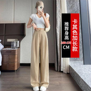 White Linen Wide-Leg Pants Womens Summer Thin Small High Waist Slimming Straight Pants Loose Casual Cotton Linen Pants