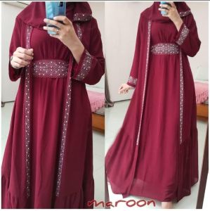 one set Abaya pasmina ceruty baby doll