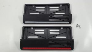 Dudukan Plat Nomer Universal (Set Depan Belakang) - Tempat Wadah Pangkon Bracket Breket Pelat Nomor