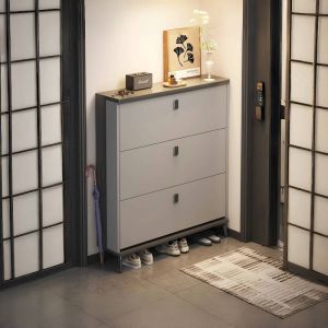 Modern Minimalist Ultra-Thin Flip-Flop Shoe Cabinet Home Entrance Hallway New Model 2025 Popular Shoe Rack Residential Furniture
