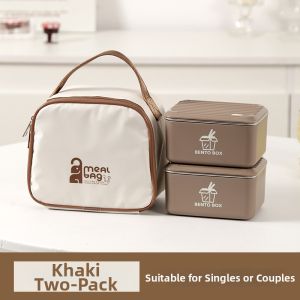 Microwave Safe Portable Insulated Stainless Steel Lunch Box Square