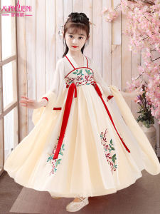Princess Style Summer Thin Childrens Hanfu Dress Girls Fairy Tale Princess Skirt Lightweight Spring Autumn Seasonal Clothing