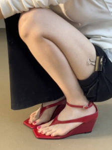 FANGXI | Summer Vacation Style Cross-Strap Wedge Sandals
