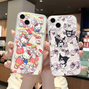 เคสโทรศัพท์มือถือรูปแมว HelloKitty รุ่นใหม่ ดีไซน์น่ารัก ใส่ได้กับ iPhone 15 pro Max 14 plus 13 12 11 XR 8 7 ลายการ์ตูน