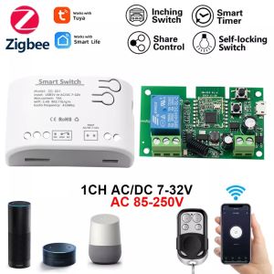 Mô Đun Rơ Le WIFI RF 10A DC 5V 4CH 4 Kênh Điều Khiển Từ Xa Bằng Ứng Dụng Điện Thoại Android IOS