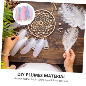 ขนห่านธรรมชาติ 50 ชิ้น ขนนกหลากสี ขนห่านธรรมชาติ สีขาว สําหรับงานฝีมือ ตกแต่งงานแต่งงาน DIY