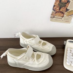 Breathable Sporty Womens Shoes Hollow out Cute Ugly Summer Casual Sandals round Toe mid Heel Thick Bottom Fashionable