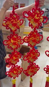 1 Cặp Khánh Vuông Thoi Nhung Cát Tường In Chữ 2 Mặt Chúc Mừng Năm Mới An Khang Thịnh Vượng Vạn Sự Như Ý