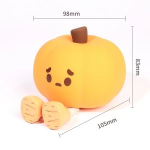 Dễ Thương Bí Ngô Đèn Ngủ LED Cảm Ứng Cảm Biến Silicon USB Sạc Có Thể Điều Chỉnh Độ Sáng Tâm Trạng Đèn Cho Phòng Ngủ Trẻ Em Trang Trí Sinh Nhật Quà Tặng