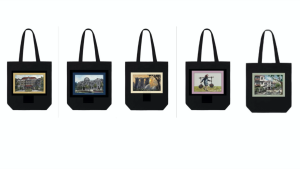 Uniquely Singapore Canvas Tote Bag - Raffles Hotel by local artist Joanna Wong.