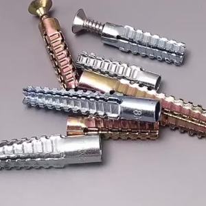 Steel Wall Anchors with Screws Kit Metal Expansion Anchors for Drywall Self-Tapping Fixings for Concrete Brick Masonry