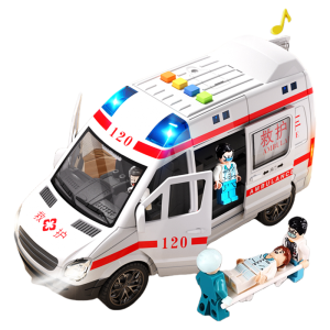 TEMiTANGMI | Ambulance and Police Car Toy Simulation Sliding Car Model