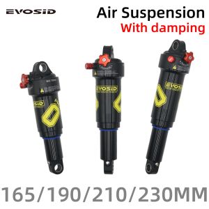 Evosid | EVOSID MTB Bike Air Shock Absorber 165/190/210/230mm Air Pressure Adjustment Suspension Mountain Bicycle Shock Absorber Damping