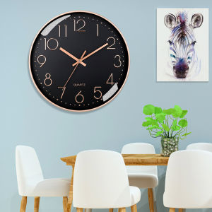 7.5-10-11.5 นาฬิกาแขวนทรงกลม เรียบง่าย นาฟิกาแขวนผนัง นาฬิกทรงกลม เข็มเดิน ไร้เสียง ระบบ Quartz วัสดุผ้านอก