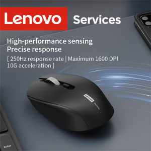 Lenovo | Mouse Sem Fio Lenovo N220 Mouse 2.4GHz Modo Único Mouse Silencioso Ambidestro DPI Ajustável Mouse Portátil Para Notebook Escrit