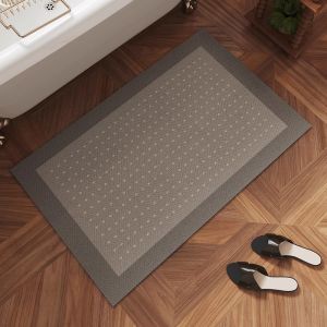 Thảm Phòng Tắm Thấm Hút Nước Bằng Bùn Men Silicon Thoải Mái Chống Trượt Bền Bỉ Thảm Chân Phòng Tắm Thoáng Khí