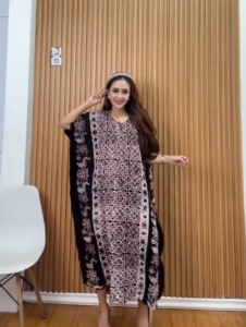 Promo - Daster lowo terbaru bahan twill rayon super premium || Daster kelelawar jumbo kekinian busui viral batik pekalongan || Gamis dress midi best seller.