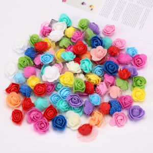 Handmade Decorative Foam Rose Flowers Artificial Peony Blooming Fake Flower Small Head Whole Package 100 Pieces Home Decor