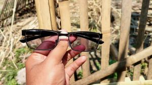 PORCHE 6001 - Kacamata Bluecromik Photocromik Model Kotak Ukuran Kecil Dewasa Bahan Besi Titanium Kualitas Super Premium