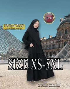 PROMO SALE GAMIS MUSLIM PRINCESS MOSLEM WEAR / FASHION WANITA /GAMIS IBU SEDERHANA NAN ELEGAN SIZE XS-5XL ( JUMBO )