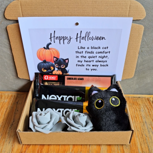 ✨ Black Cat Dark Chocolate Cookies Snacks Valentiens Romance Custom Message
