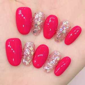 GANGHOU | Majestic Rose Brightening Wearable Nails Medium-long
