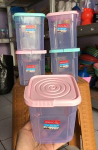 Toples Plastik Sakki 600 ml & 1000 ml: Tempat Penyimpanan Kue Bumbu Cemilan Serbaguna Murah
