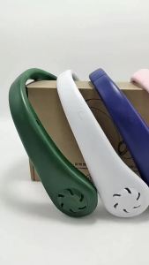 Quạt Làm Mát Không Khí Mini Di Động Sạc USB Không Cánh Đeo Cổ Có Màn Hình Kỹ Thuật Số Quạt Điện Treo Cổ Để Làm Mát Cá Nhân