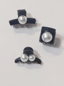 กิ๊บติดผมรูปไข่มุกขนาดเล็กสไตล์ย้อนยุคสไตล์เจ้าหญิง ตกแต่งผมด้านหน้า กิ๊บติดผมทรงหกแฉก ประดับผม ของตกแต่งผม ของตกแต่งผม