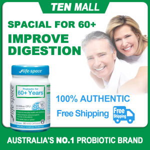 【Caring For Elderly】Life Space Probiotic for 60+Years (60 Capsules ) probiotic 60 years （lifespace probiotics 60 years）中老年成人益生菌 调理肠胃 养胃食品