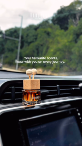 Car Perfume Diffuser 18ml | Handmade Mini Reed Diffuser Refillable Set by Handlavet | Car Fragrance | Håndlavet