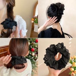 Korean Fashion Lace Hair Ring Elegant Simple Hair Rope Rubber Band Hair Accessories for Women Girls