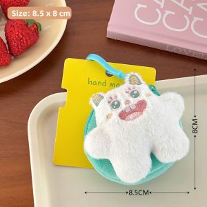 Creative Plush Character Wallet Coin Earphone Organizer