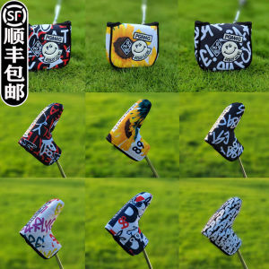 Pg Smiley Face Golf Club Sleeve Rod Head Cover Straight Big Head Putter Sleeve Iron Stem Casing Ball Head Protection Sleeve