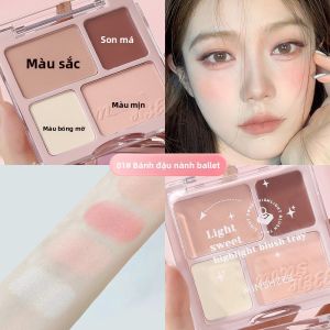Phấn Má Hồng Đa Màu 4 Màu Phấn Má Hồng Đa Chức Năng 3 Trong 1 Phấn Má Hồng Nữ Phấn Má Hồng Che Khuyết Điểm Phấn Má Hồng Lâu Trôi