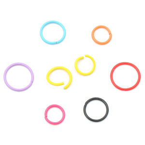 8-12mm 10-30g/bag Colorful Iron Paint Flat Closed Loop Connector For DIY Jewelry Making Finding Supplies