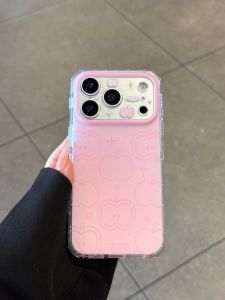 SENBO | Ultra-Thin Shockproof Silicone Full Cover Case for iPhone 17 Pro Max Pink Lines Exclusive Design