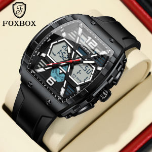 LIGE Digital Watch Men Original FOXBOX Multifunction Luminous Waterproof Sports Wristwatch jam tangan lelaki+ Box