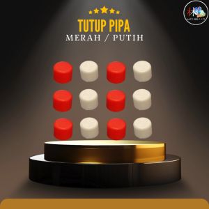 (WARNA) ISI 4 TUTUP PIPA AQUARIUM MERAH / TUTUP AQUARIUM PUTIH / TUTUP PIPA AQUARIUM 5/8