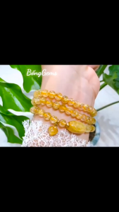vòng tay nữ dang chuỗi đá thạch anh tóc vàng tự nhiên vip mix lu thống thạch anh tóc vàng và charm trái tim thạch anh tóc vàng bọc vàng tây vòng tay đá phong thủy hợp mệnh thổ mệnh kim trang sức thiết kế đủ hóa đơn thẻ bảo hành
